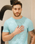 Camiseta Texture - Azul - The Basic Shirt - Versátil, Básico e Casual