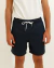Short em linho Bari - Azul Marinho - comprar online