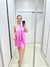VESTIDO CURTO COM AMARRAÇÃO ROSA