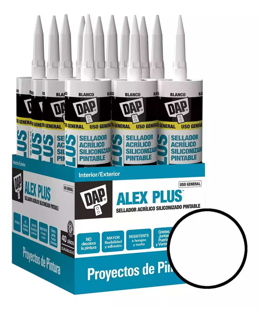 Sellador acrilico alex daplus 40 años duracion