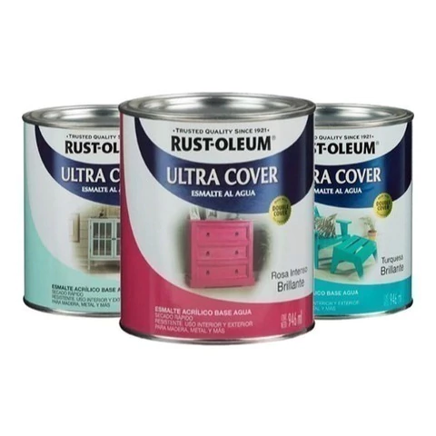 Esmalte Al Agua Ultra Cover Brochable 0,946 Litro Rust Oleum