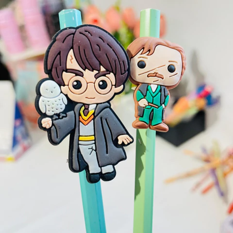 Lápis HB Sextavado Jandaia Aplique Personagens Harry Potter | Papelaria Criativa - comprar online