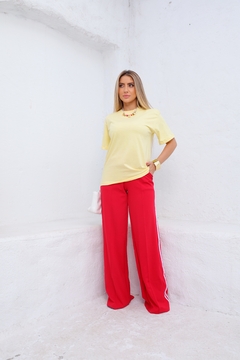 T- Shirt Gola Careca Amarelo Manteiga - Satus Trend