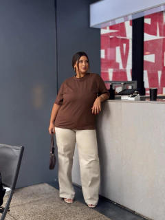 T- Shirt Gola Careca Marrom - loja online