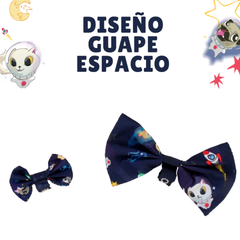 Combo Elegante para perritos Collar con QR + Moño con diseño - Guapetones