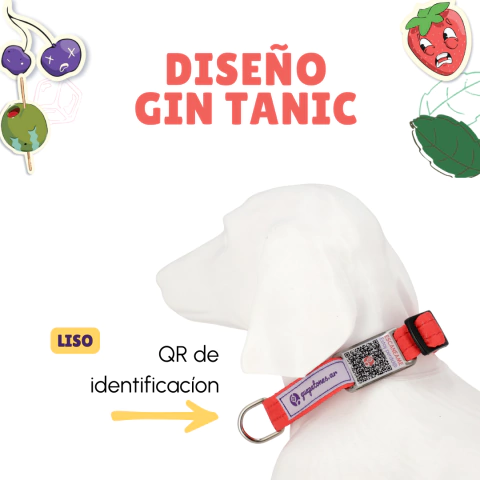 Collar para perros con QR de identificacion con Diseño - comprar online