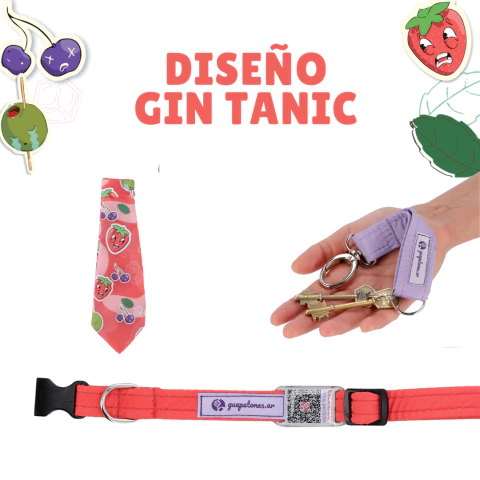 Combo Papa Perruno: Collar con QR de identificación + Corbatin + Llavero - Guapetones