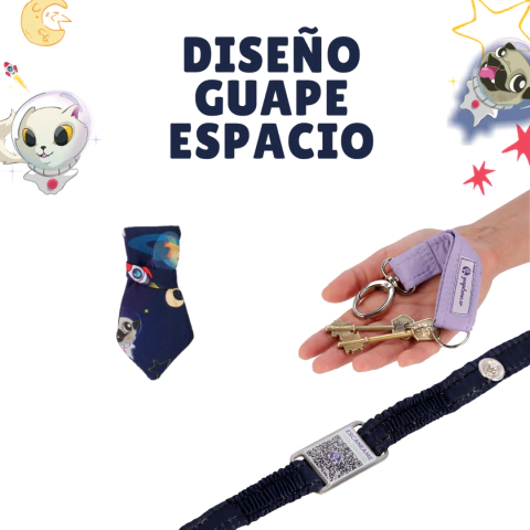 Combo Papa Gatuno: Collar con QR de identificación + Corbatin + Llavero - comprar online