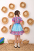 Imagem do Vestido Festa Junina Infantil Xadrez Azul e Rosa