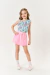 Conjunto Infantil Meninas Shorts Saia Rosa - Cinti - comprar online