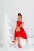 Vestido Infantil Clássico Liso Vermelho - comprar online