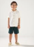 Conjunto Infantil Camisa Linho Verão Meninos Valent