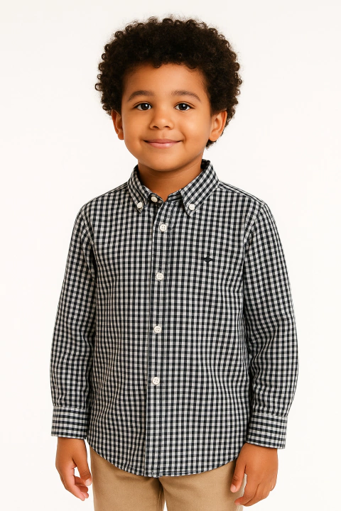 Camisa Social Infantil kING JOE Xadrez