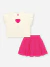 Conjunto Infantil Chique Saia Laise Pink - Lúdica Moda Infantil | Vestido Infantil | Conjuntos Meninas e Meninos | Roupas de Bebê