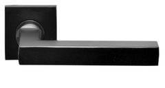 Picaporte para puerta Manija Antares con roseta boc 50x50 mm tornillos ocultos Negro Satinado (Incluye Bocallaves) - comprar online
