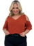 Blusa Ciganinha de Tecido Plus Size Telha