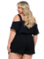 Conjunto Blusa Ciganinha e Short Preto. - Tinaplus