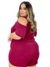 Blusa Ciganinha de Tecido Plus Size Vinho. - comprar online