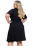 Vestido em Malha Plus Size Em Malha Com Tanspasse Preto - Tinaplus