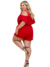 Conjunto Blusa Ciganinha e Short VERMELHO. - Tinaplus