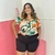 Bermuda Social Plus Size Com Cinto Feminino De Bengaline Zero Transparência - comprar online