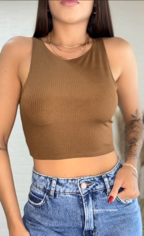 Cropped regata canelado