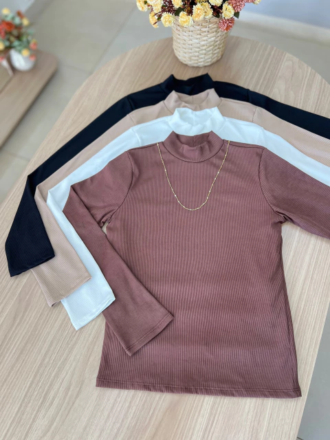 Blusa manga canelada - comprar online