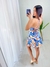 vestido estampa tropical babados - comprar online