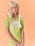 Conjunto Blusa e Jardineira Verde de Estrelas Catavento - comprar online