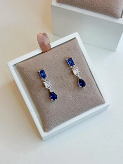 Brinco Zircônia Azul