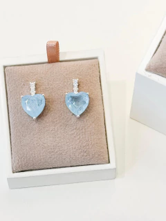 Brinco Coração Zircônia