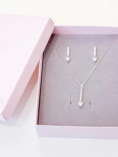 Conjunto Coração Cravejado