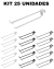Gancho Porta Preço Gondola Reforçado 15cm — Kit com 25 Unidades - comprar online