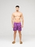 Short Com Textura Listras Roxo