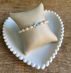 Pulseira Pérola Água Cruz Madrepérola
