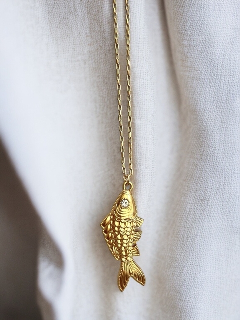 Colar Peixe Zircônia