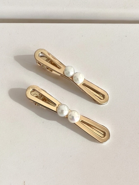 Grampo Ouro 2 Pérolas