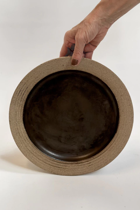 Prato Borda Aberta Maior Preto - comprar online