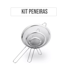 Kit 3 Peneiras Aço Inox Utensílios De Cozinha