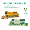 Kit creme dental vegano Hortelã e Cúrcuma e Menta e Melaleuca