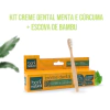 Kit Creme dental vegano sem flúor Hortelã e Curcuma 90gr + Escova Eco - comprar online