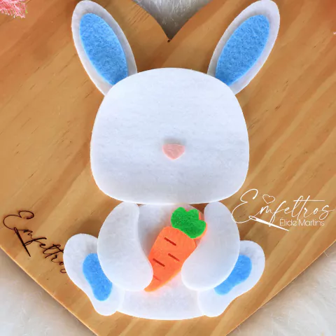 Recorte coelho em feltro - Tamanhos variados - Corte a laser Pascoa