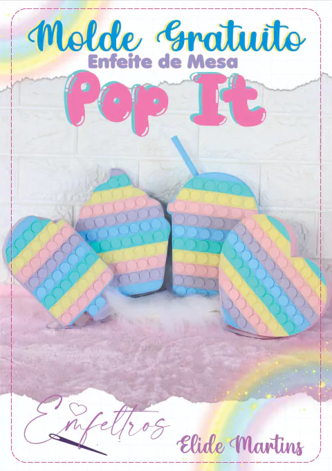 Molde Gratuito: Enfeite de Mesa Pop it (LEIA A LEGENDA) - comprar online