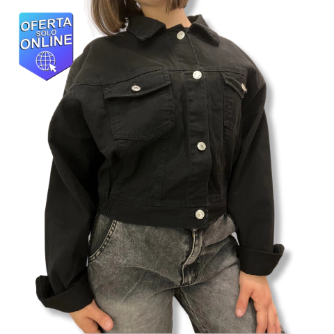 CAMPERA BOMBER NEGRO