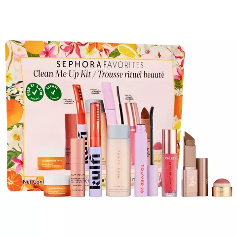 Kit Sephora Favorites Clean Me Up Makeup and Skincare Value Set Edição Limitada