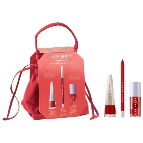 Kit Cherry Mouth 3-Piece Lip Set + Pouch Fenty Beauty By Rihanna