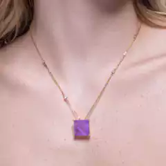 Conjunto Quadrado Pedra Fusion Roxa na internet