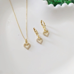 Conjunto Corações Cravejados