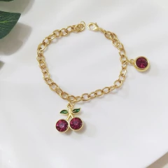 Pulseira Pingente Cerejas Biju