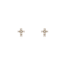 Brinco Crucifixo Cravejado